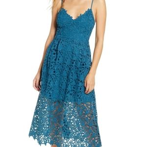 Astr the Label Lace Midi Dress